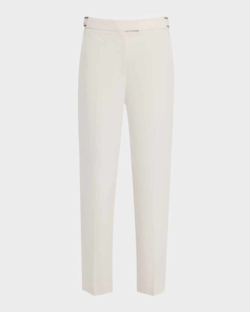 Monili Waist Straight-Leg Ankle Pants